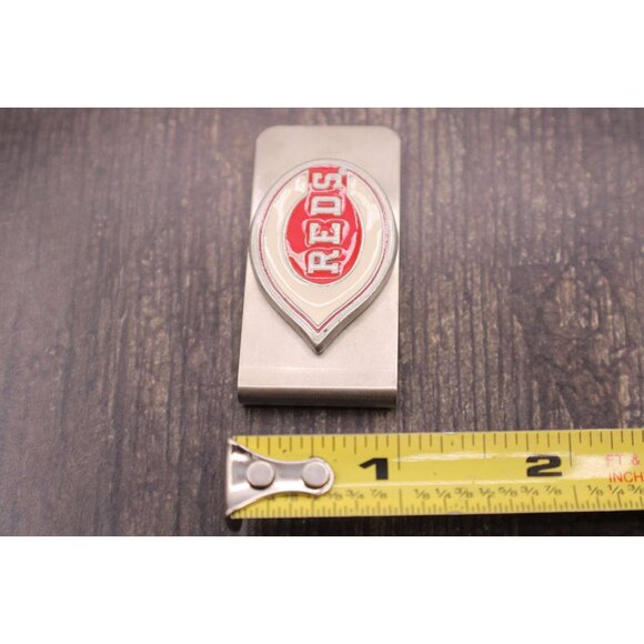 NEW Cincinnati Reds Baseball Metal Money Clip Logo Enamel Stainless Steel - Picture 8 of 9